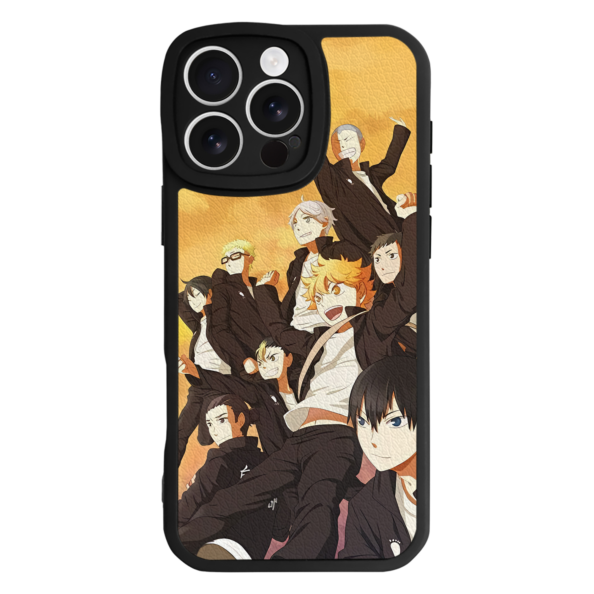 （画像用） ハイキュー!! Haikyu!! 【iPhone 16シリーズ対応】シリコンスマホケース（レザー調） 材質：シリコン